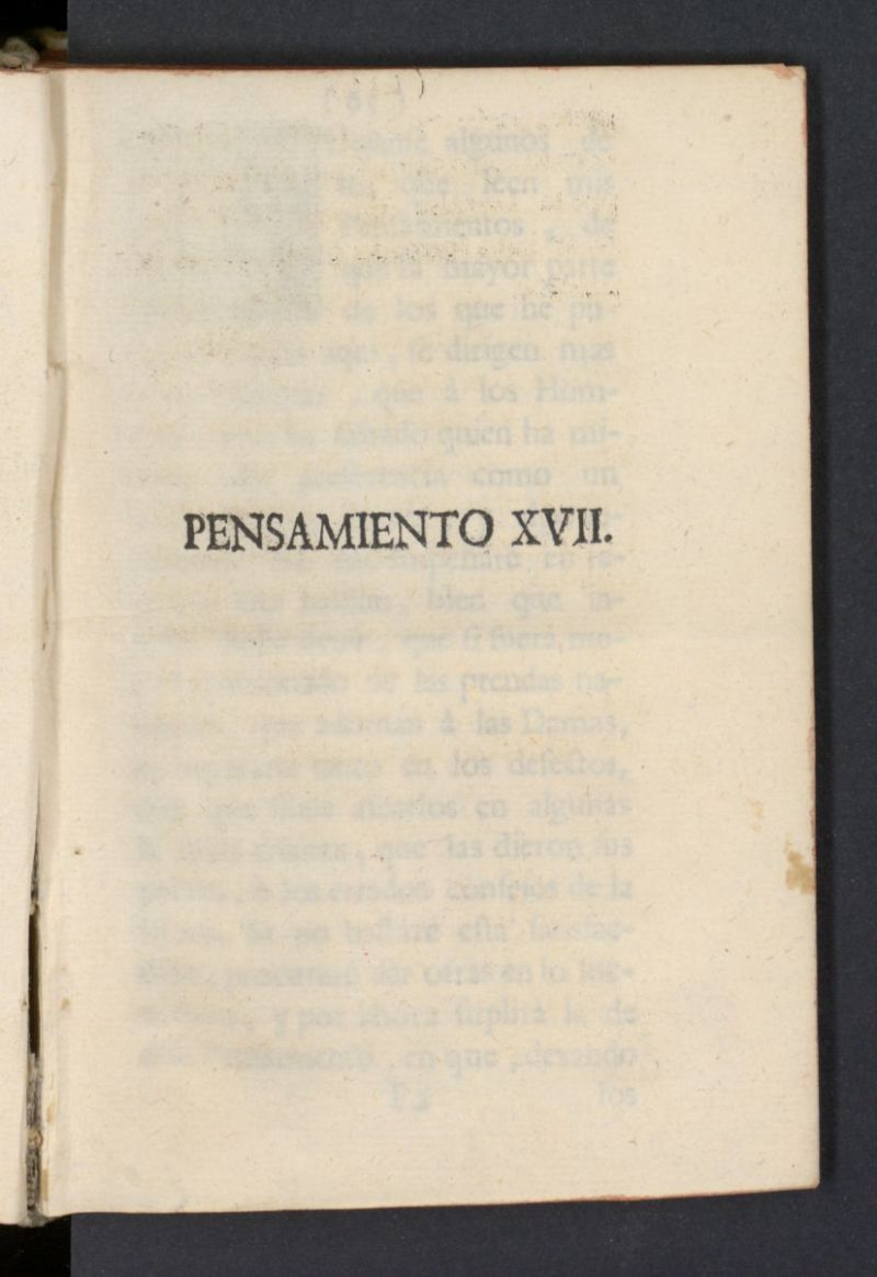 El Pensador 1762, pensamiento XVII