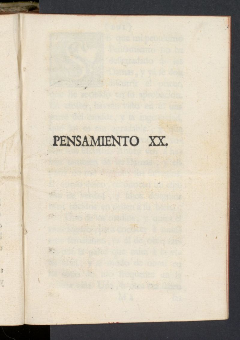 El Pensador 1762, pensamiento XX