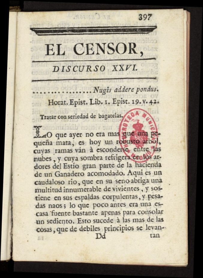 El Censor: obra peridica de 1781, discurso n 26