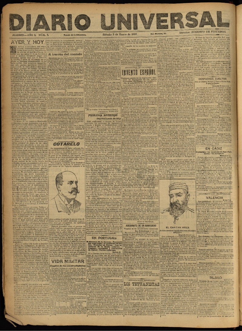 Diario Universal del 3 de enero de 1903, edicin de noche