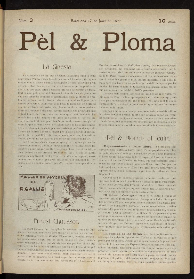 Pel & Ploma del 17 de junio de 1899, n 3