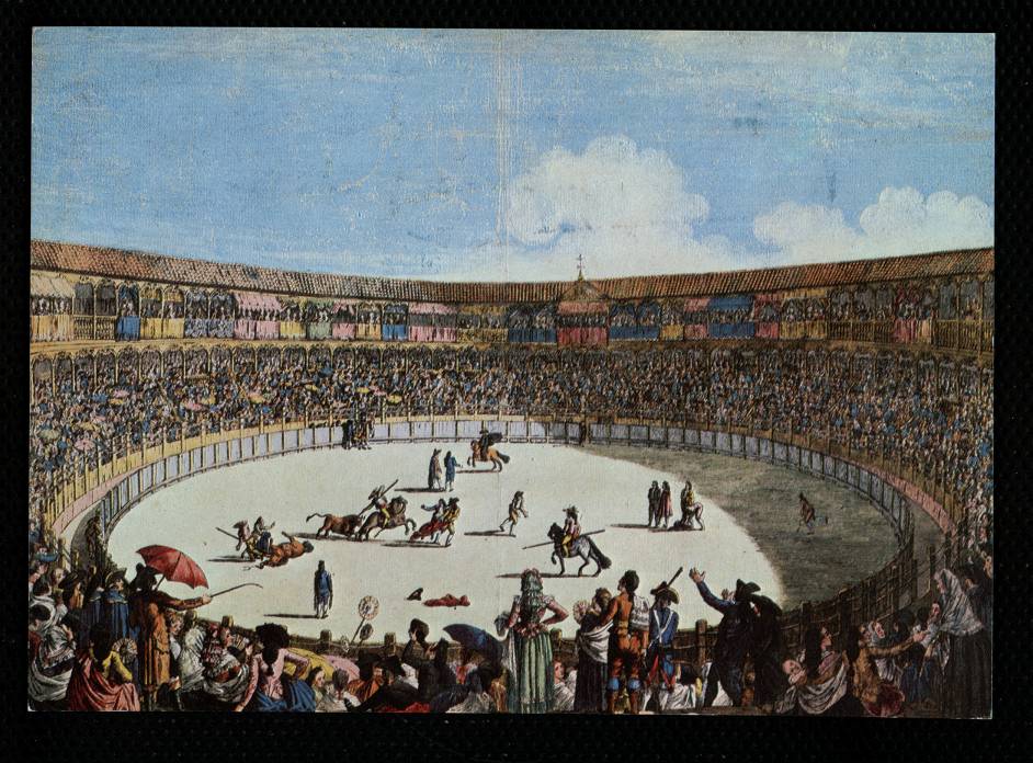 Vista de la Plaza y corrida de toros en Madrid