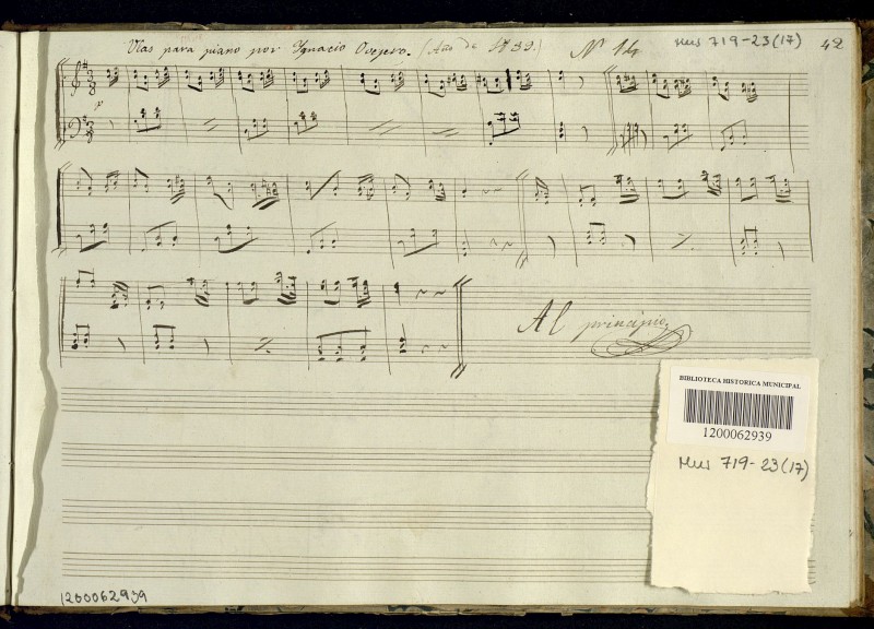 Vals para piano, n. 14; Tanda de rigodones; Mazurka para piano