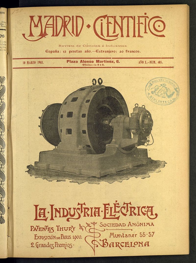 Madrid Cientfico: revista de Ciencias del 10 de marzo de 1903