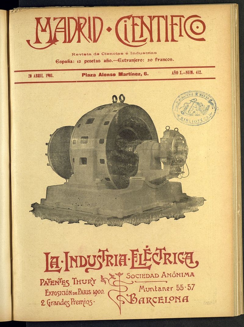 Madrid Cientfico: revista de Ciencias del 20 de abril de 1903