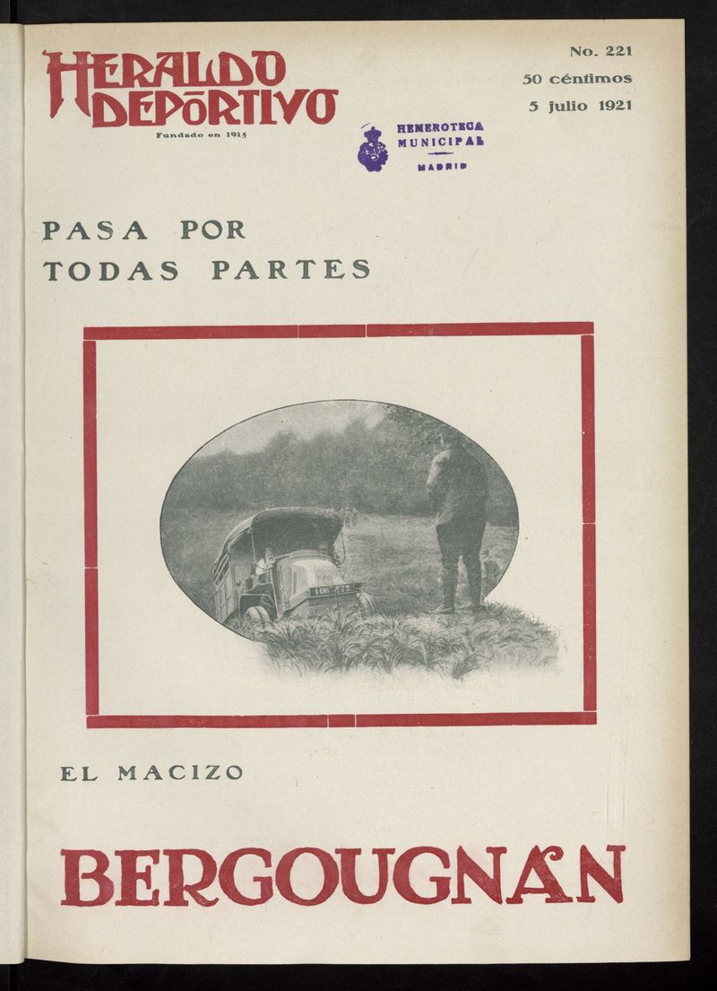 Heraldo Deportivo del 5 de julio de 1921