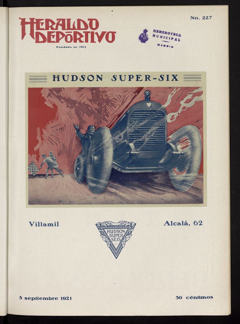Heraldo Deportivo del 5 de septiembre de 1921