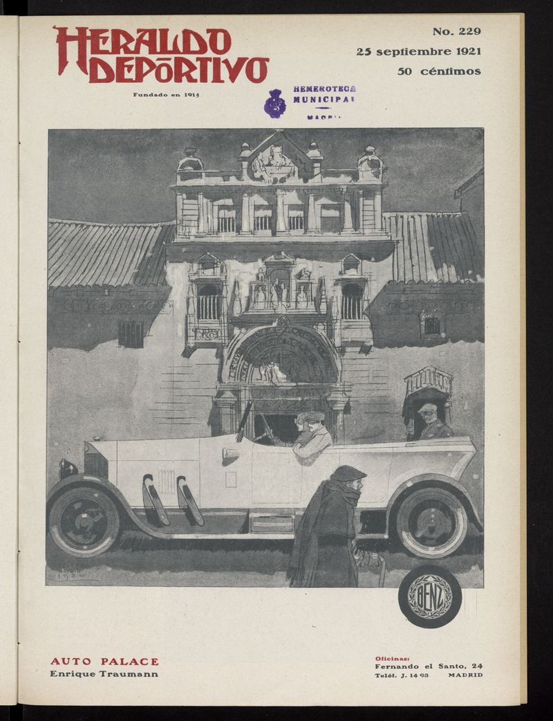 Heraldo Deportivo del 25 de septiembre de 1921