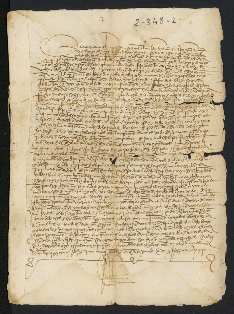 Provisin de Juan II legitimando a Juan Gonzlez de Alcal, hijo de Alfonso Gonzlez y Sancha