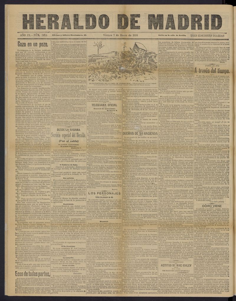 El Heraldo de Madrid: diario independiente del 7 de enero de 1898