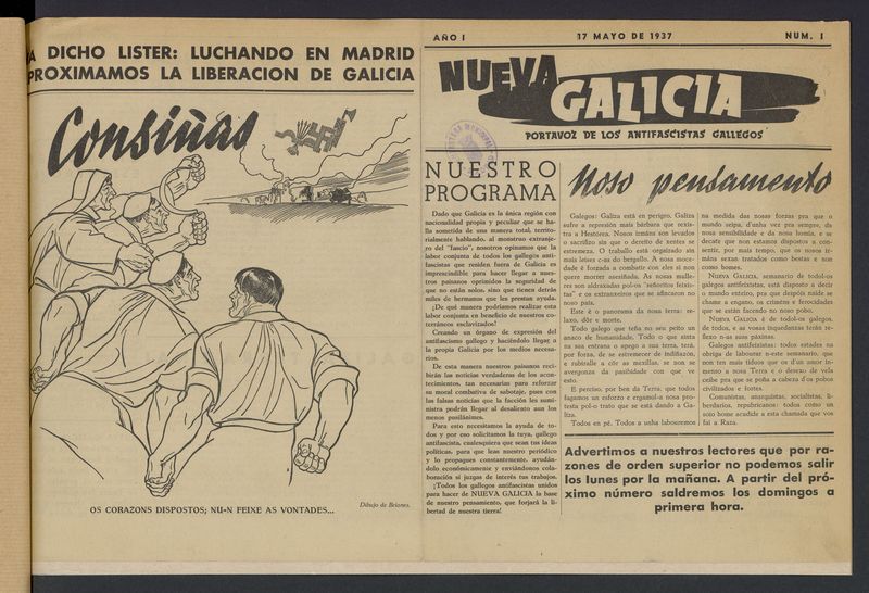 Nueva Galicia: Portavoz de los Antifascistas Gallegos