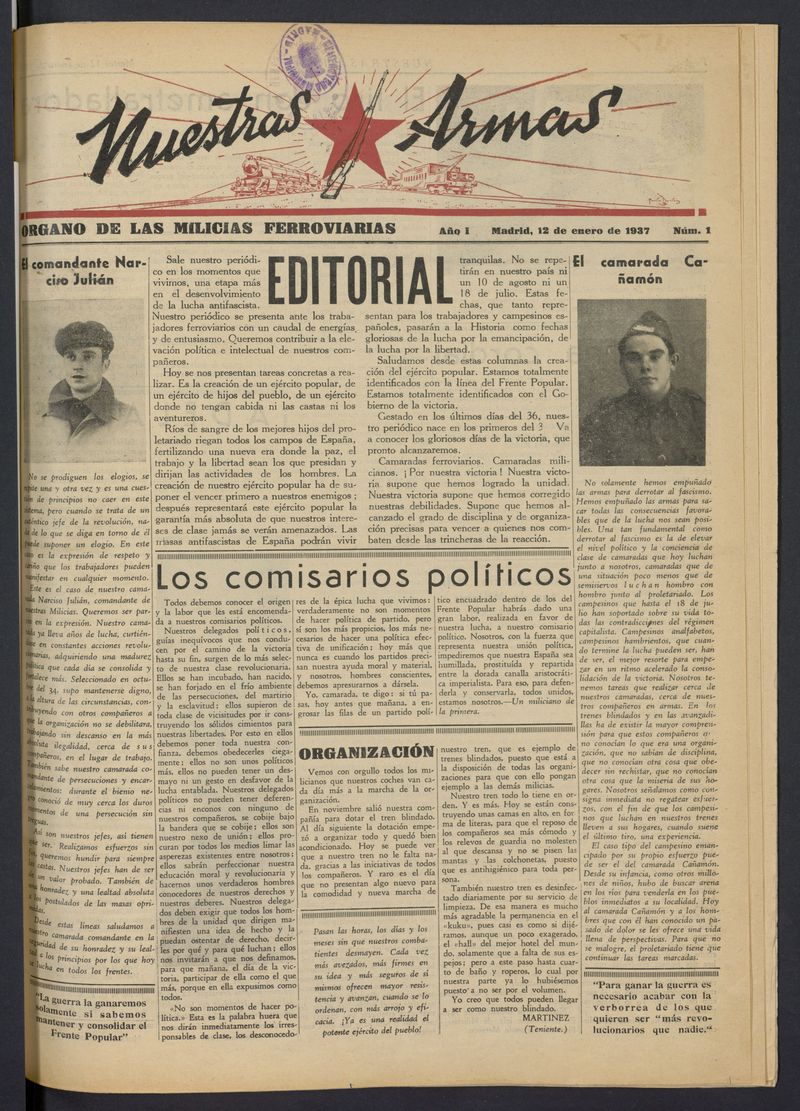 Nuestras Armas del 12 de enero de 1937