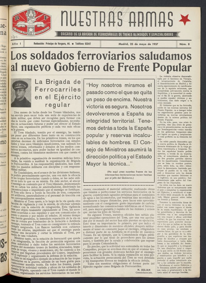 Nuestras Armas del 25 de mayo de 1937