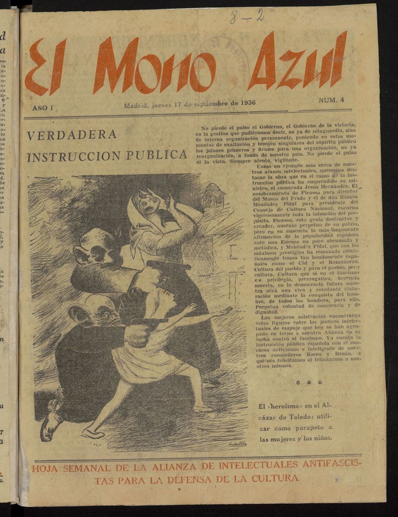 El Mono Azul del 17 de septiembre de 1936