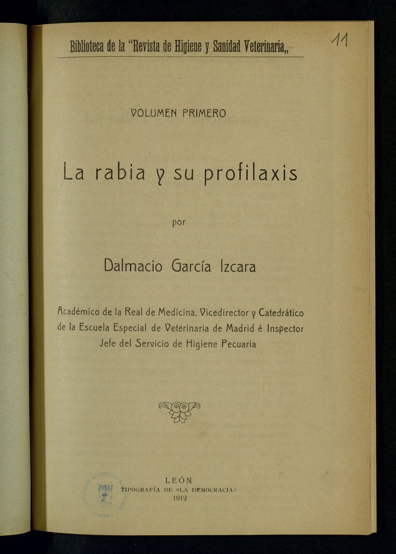 La rabia y su profilaxis