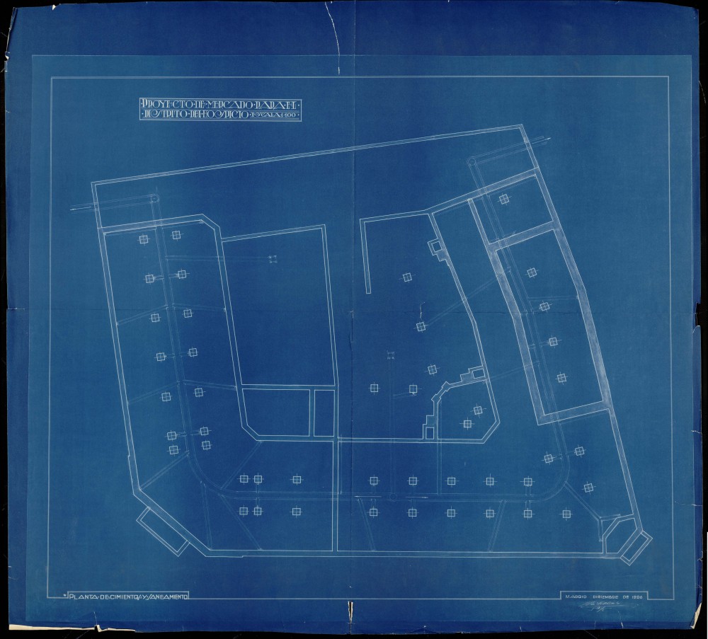 Proyecto de Mercado para el distrito del Hospicio c/ Larra.