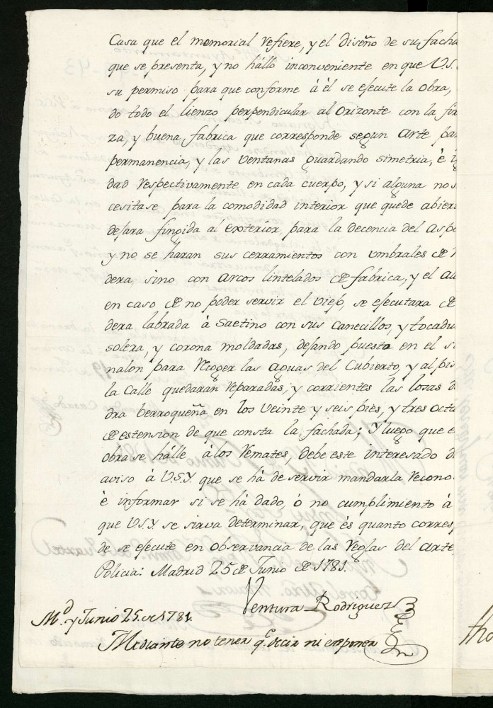 Licencia a Don Ignacio Alejandro Casado, apoderado para reedificar en la calle de la Magdalena nº 16 manzana 155