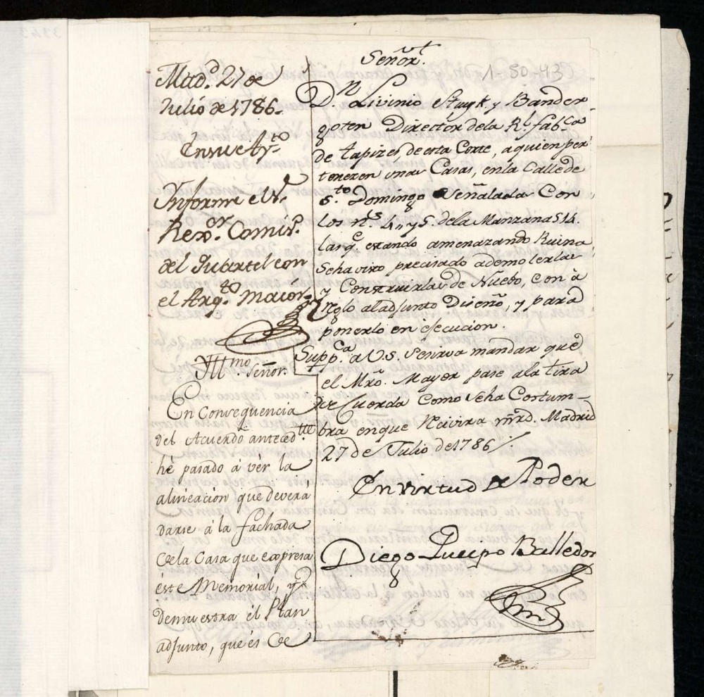 Licencia a Don Libinio Stuyck y Bandergoten para demoler y construir en la calle de Santo Domingo n 4 y 5 manzana 514 (hoy Quiones)