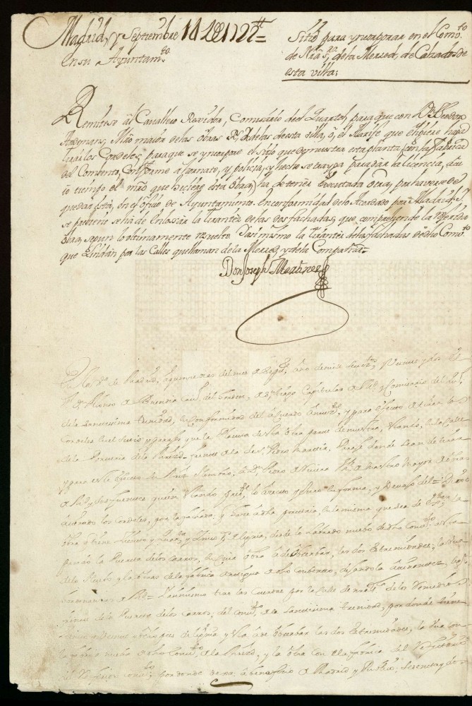 Licencia al marqus de Astrearena, Marqus de Murillo, para reedificar su casa Calle de San Miguel.
