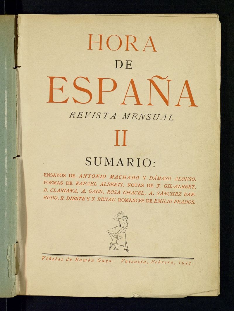 Hora de España de febrero de 1937