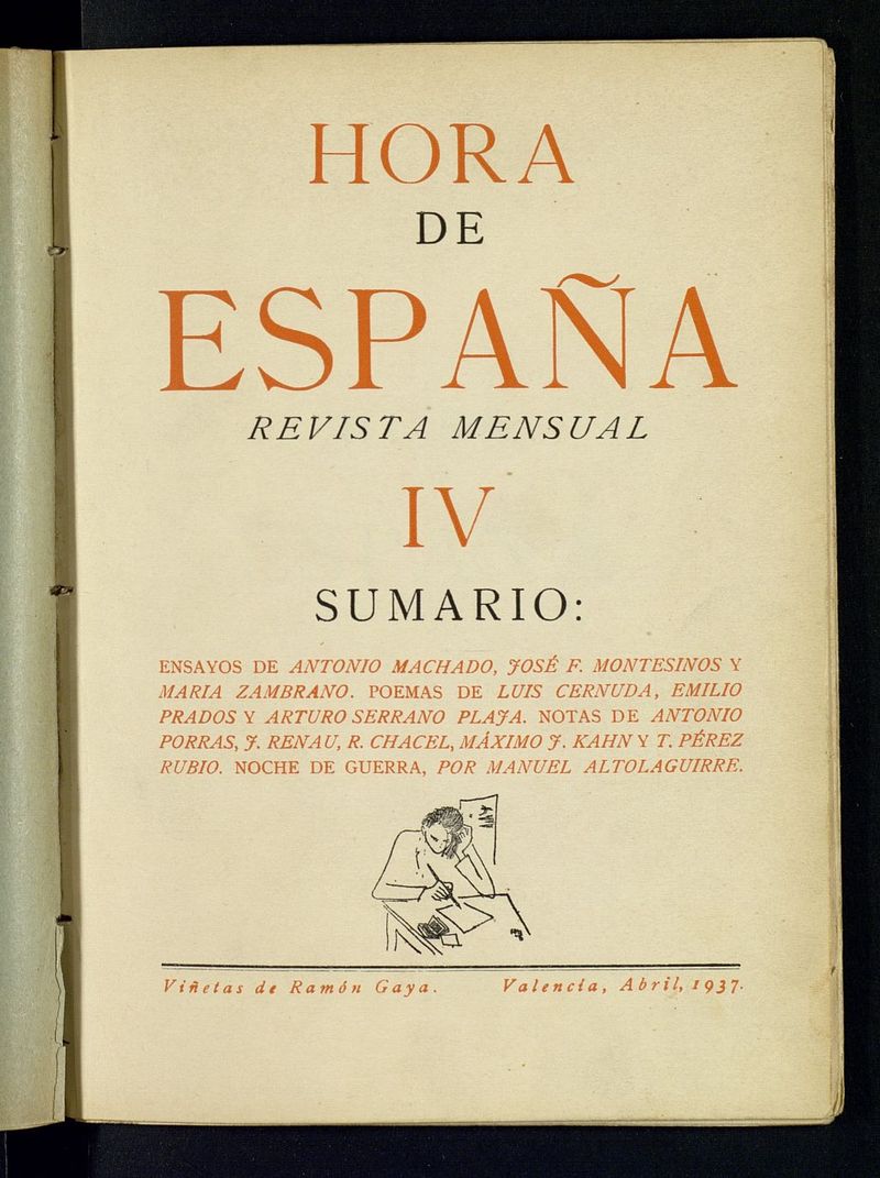 Hora de España de abril de 1937