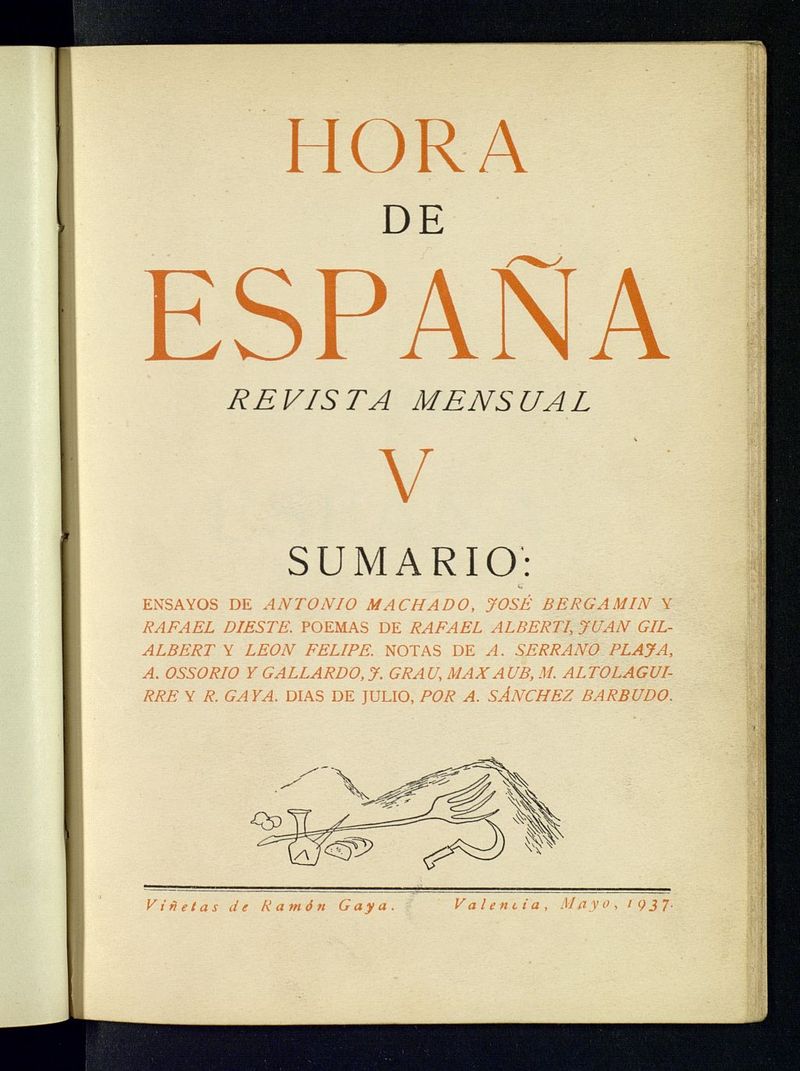 Hora de España de mayo de 1937