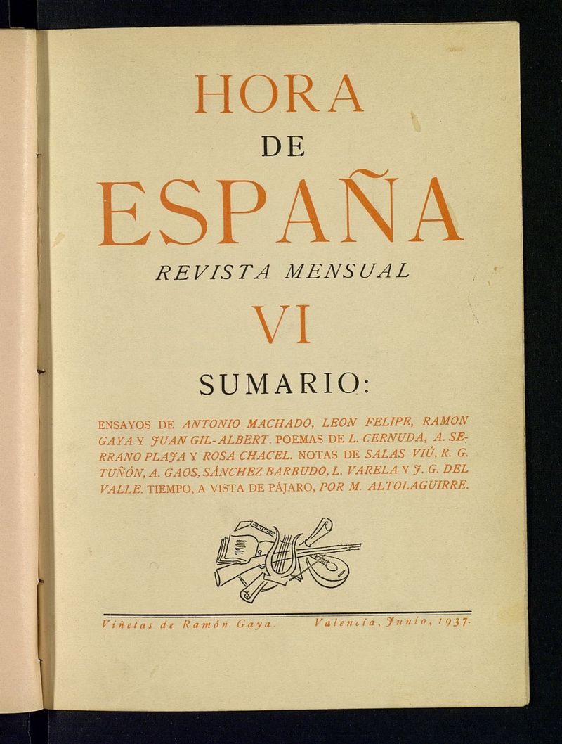 Hora de Espaa de junio de 1937