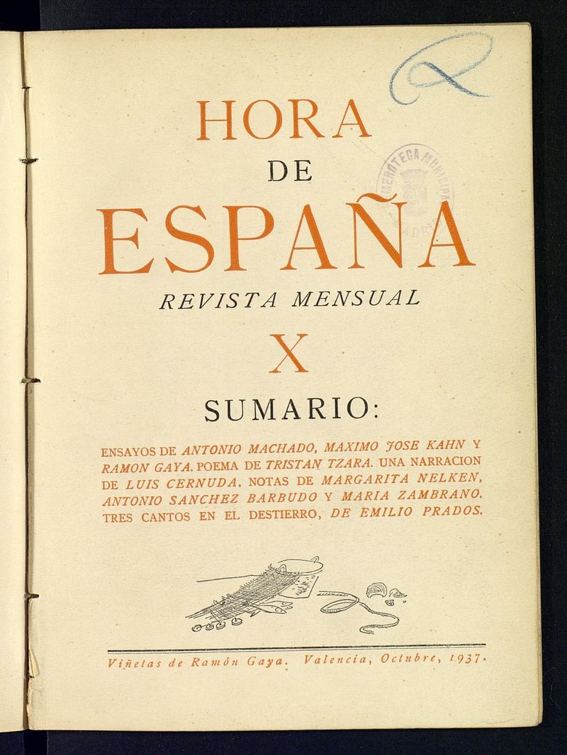 Hora de Espaa de octubre de 1937