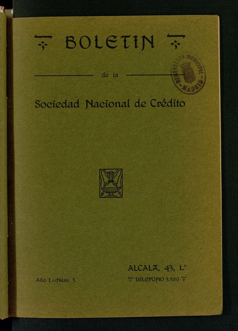 Boletn de la Sociedad Nacional de Crdito del 15 de diciembre de 1913