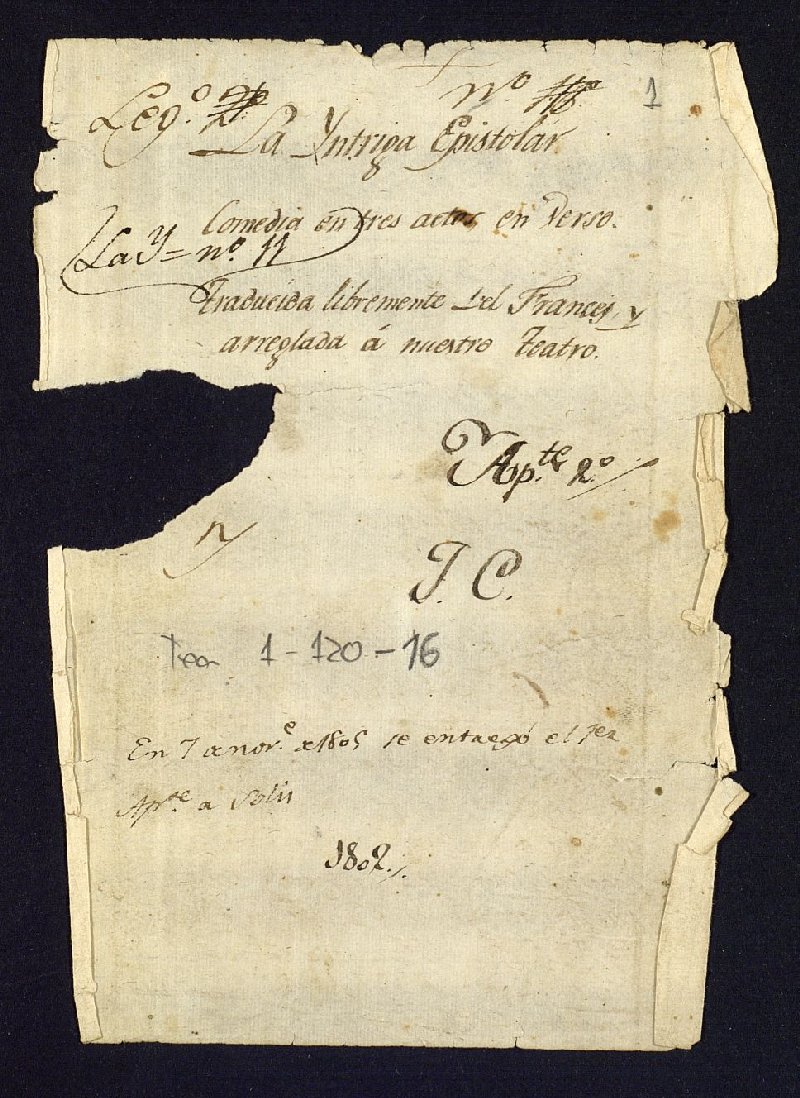 La intriga epistolar
