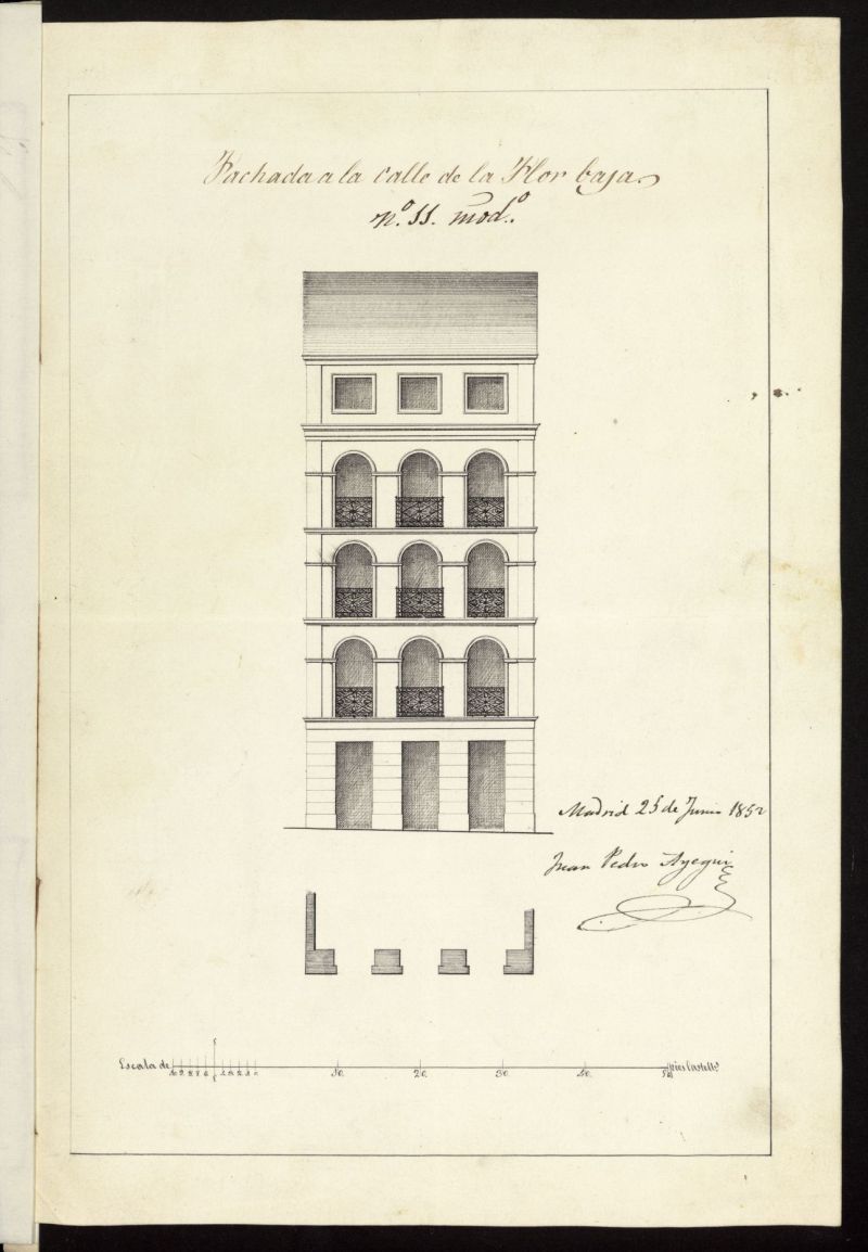 Licencia a D. Juan Pedro Ayegui, para construir en calle de la Flor Baja, n 11