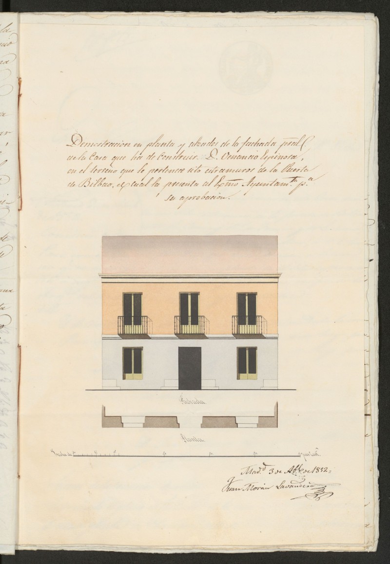 Licencia a Don Venancio Espinosa, para construir en la Charca de Mena, Chamber, manzana 40. Actual calle del Cardenal Cisneros