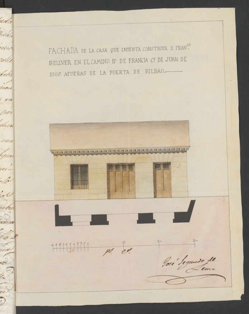 Licencia a Don Francisco Berbel, para construir en calle de Charcas de Mena, manzana 33 Chamber
