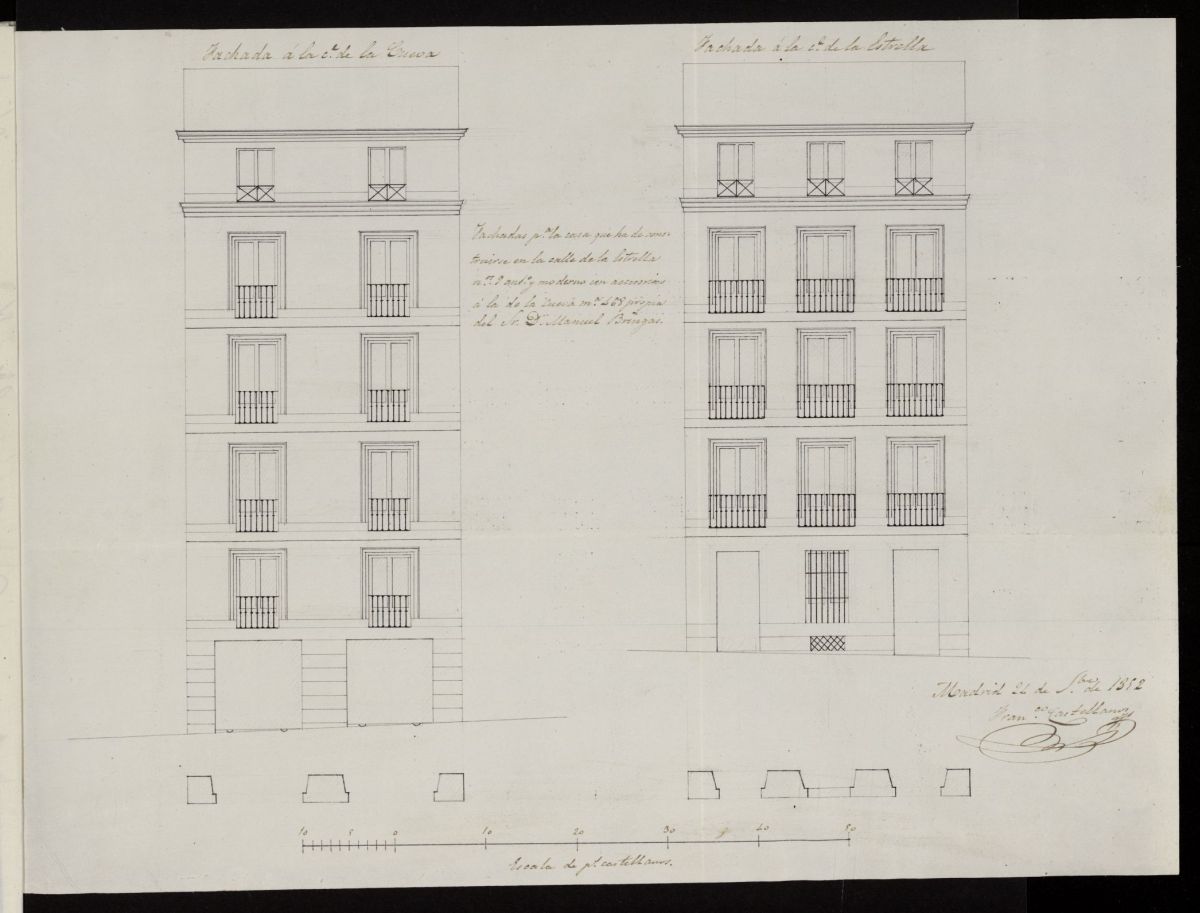 Licencia a D. Manuel de Bringas, para construir calle de la Estrella. n 9. manzana 468