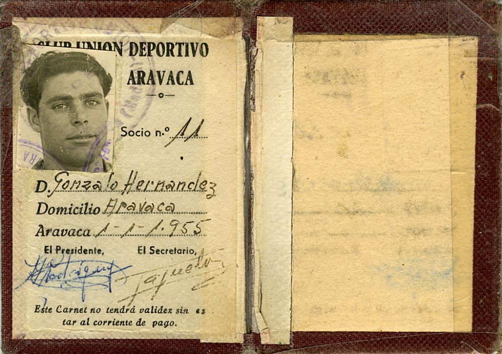 Carnet de socio del Club Deportivo Unin de Aravaca