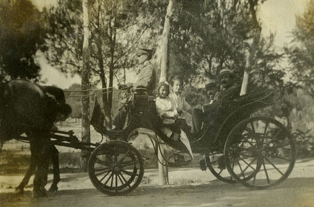 Paseando en coche de caballos