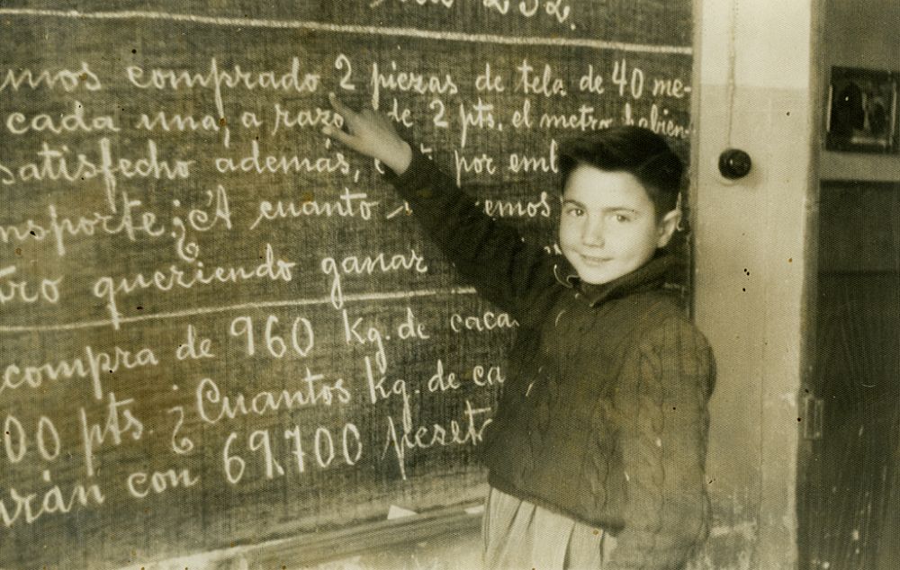 Pedro Bajo en el Colegio