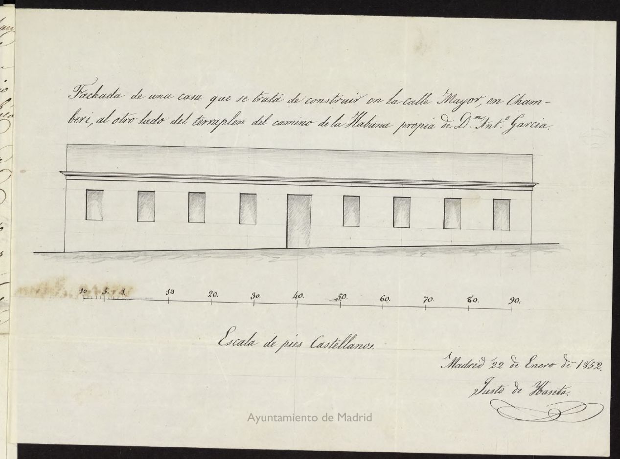 Licencia a D. Antonio Garca, para construir una casa en Paseo de la Habana, manzana 26 Chamber