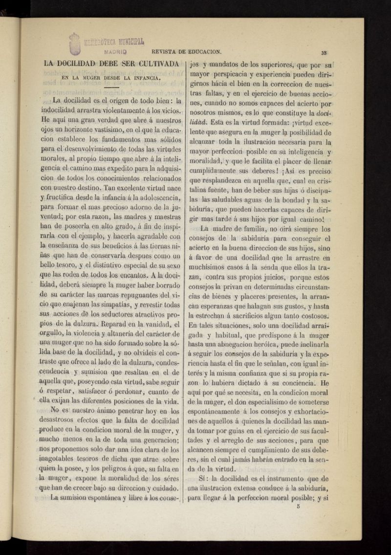 La Educanda: revista de educacin del 1 de febrero de 1861