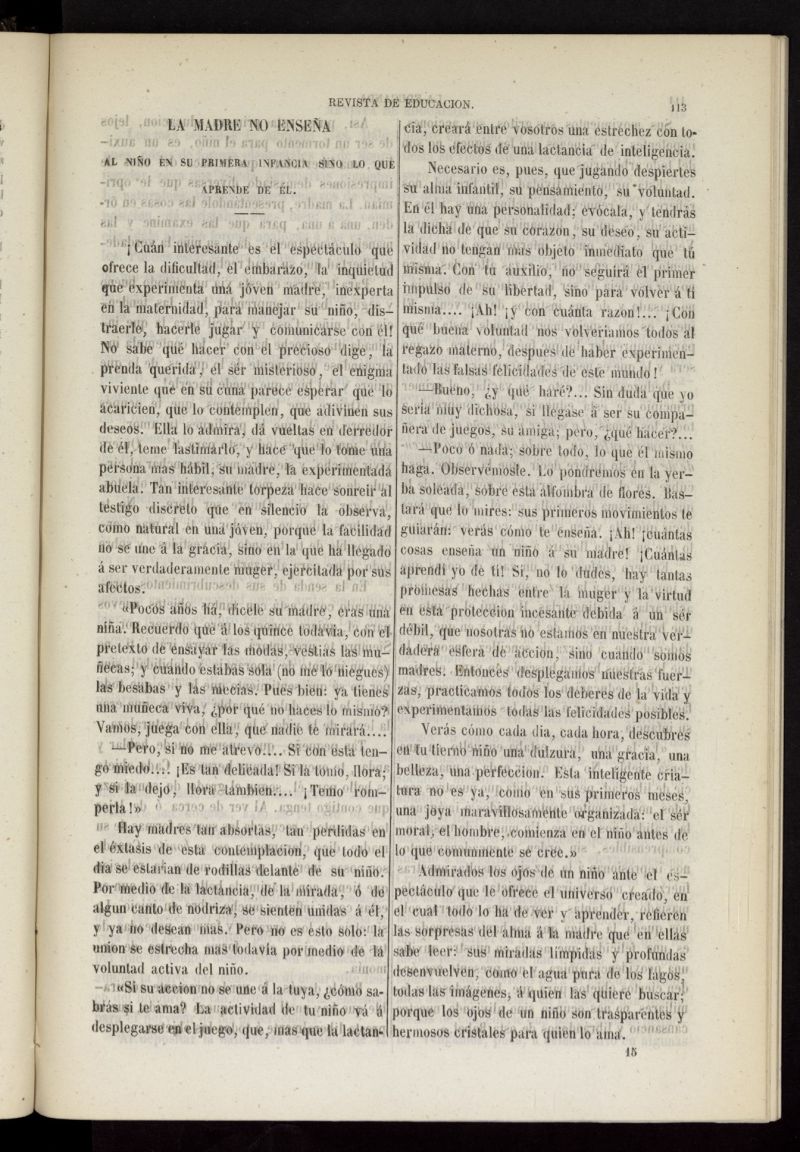 La Educanda: revista de educación del 15 de abril de 1861