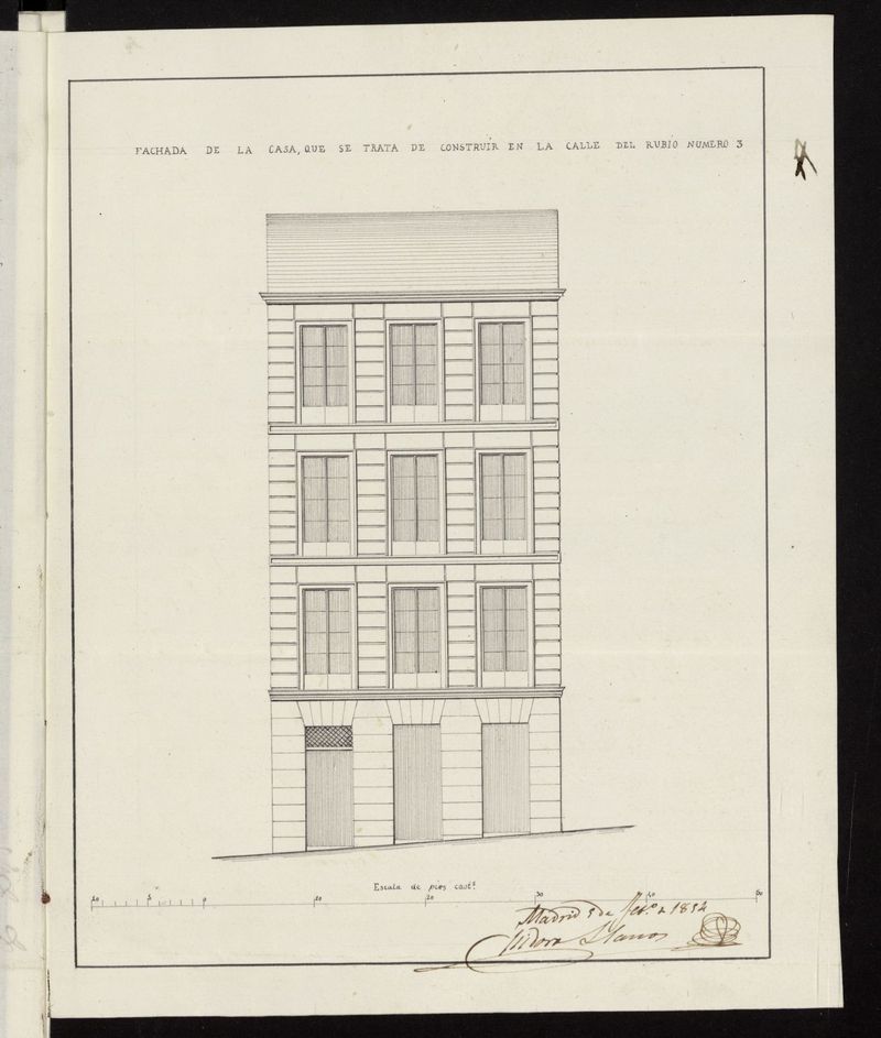 D. Antonio Rodrigo, sobre edificacin calle del Rubio n 3 manzana 472