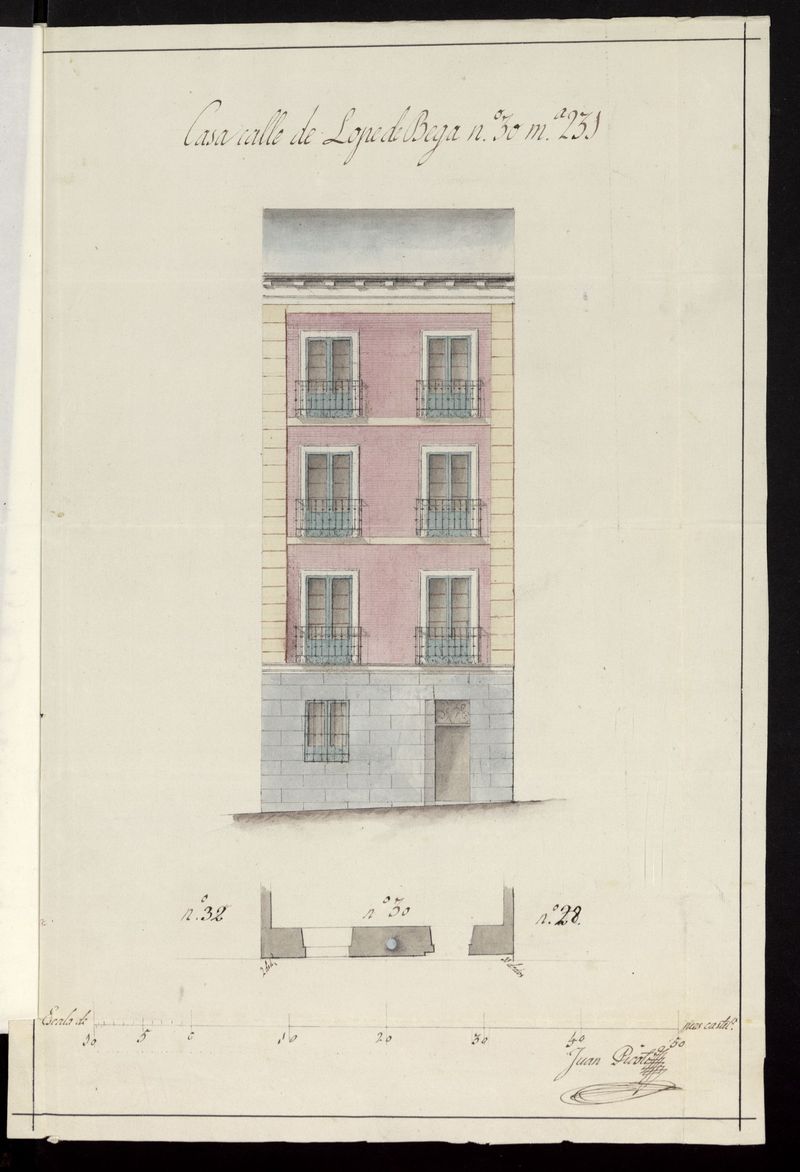 D. Lorenzo Prez, construccin de casa calle de Lope de Vega, n 30.(1854)