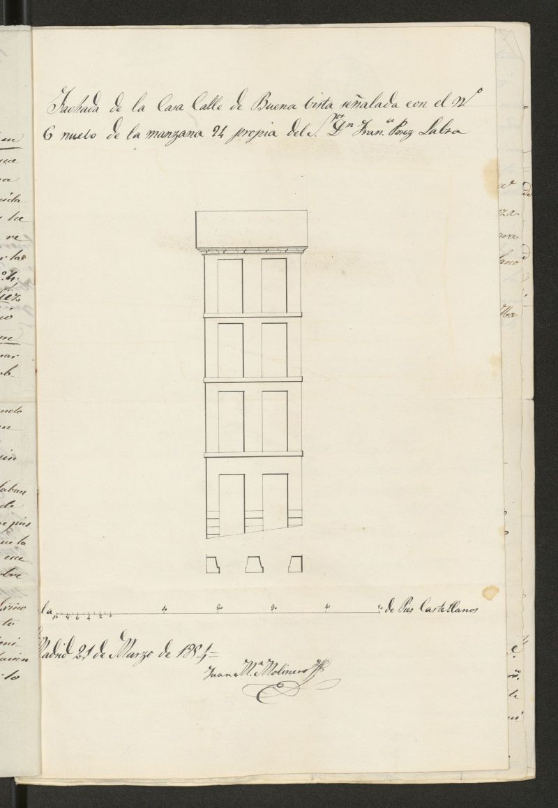 D. Francisco Prez Labra, sobre edificacin calle de Buenavista n 6 , manzana 24. (1854)