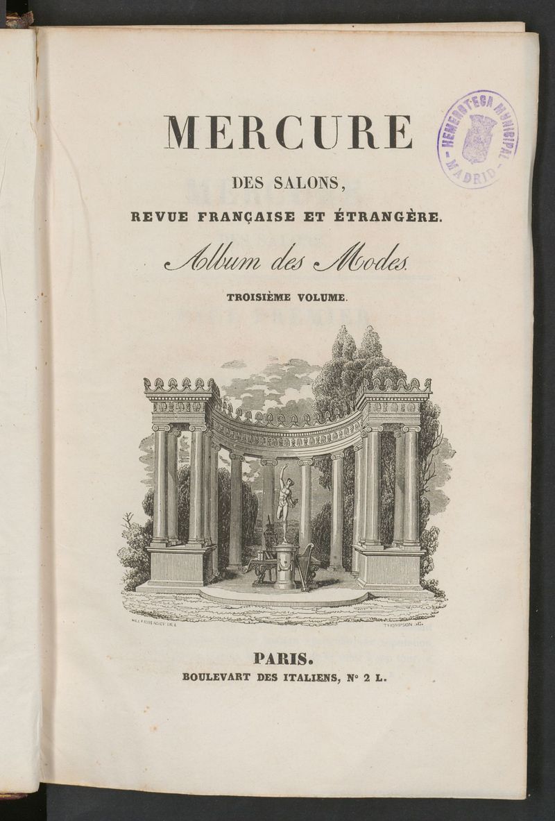 Le mercure des salons del ao de 1830, tomo 3