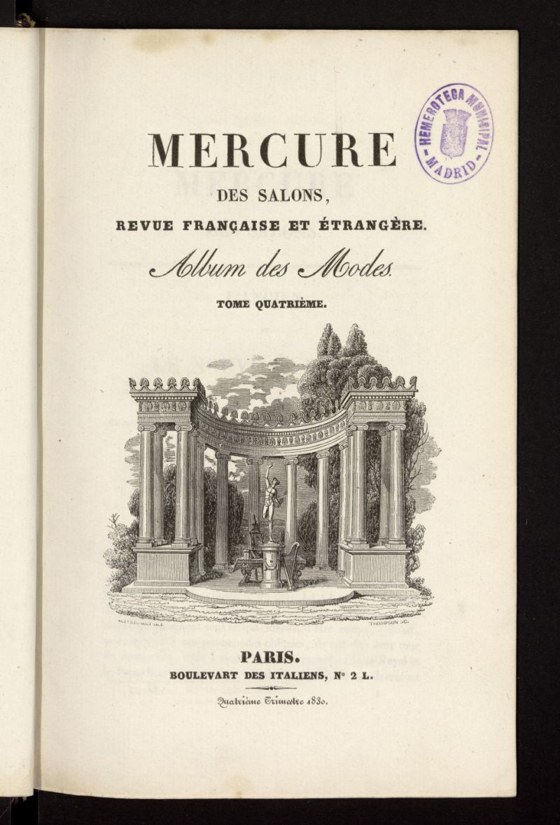 Le mercure des salons del ao de 1830, tomo 4