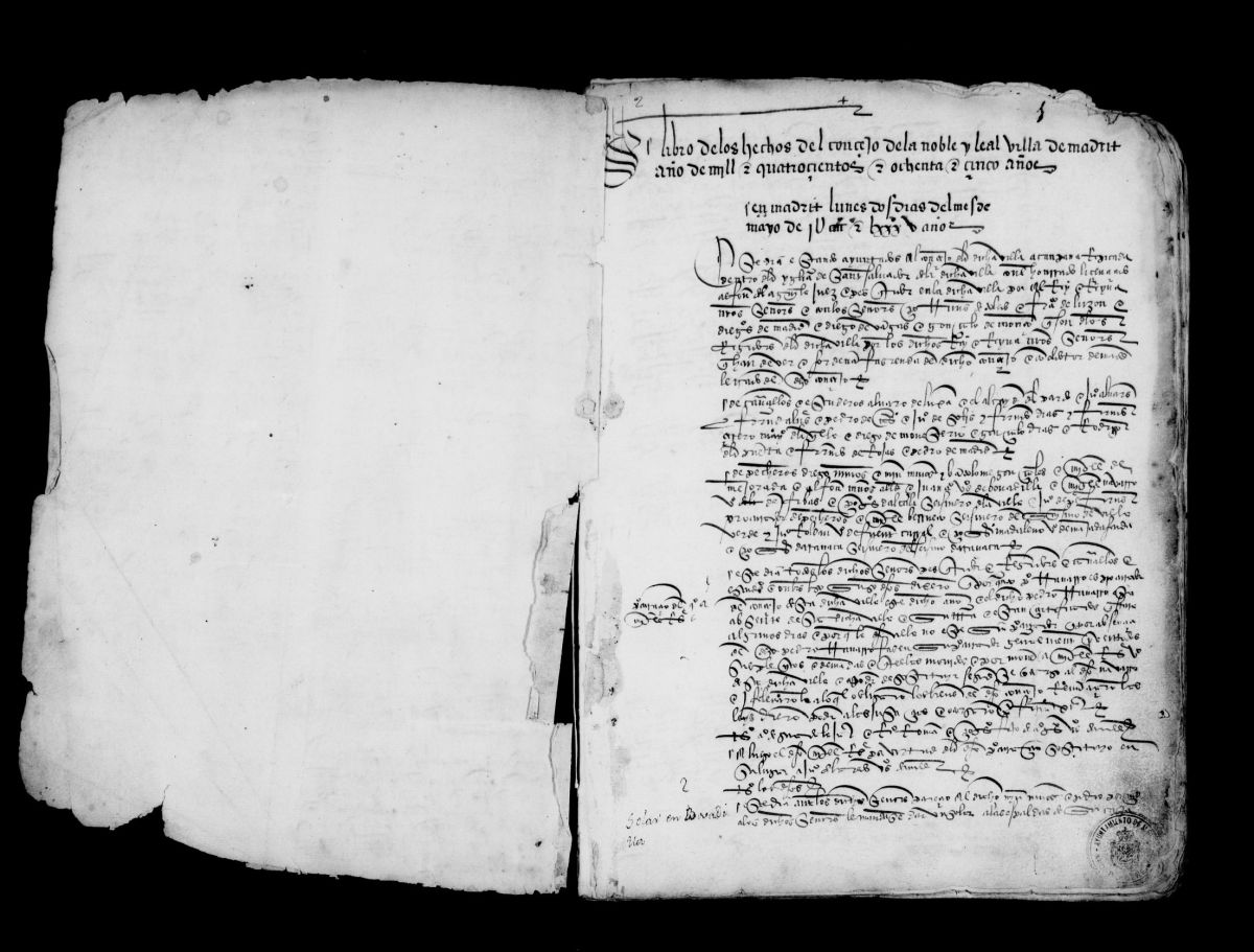 Actas de acuerdos del Ayuntamiento. Tomo 2 de los aos 1485 a 1492 