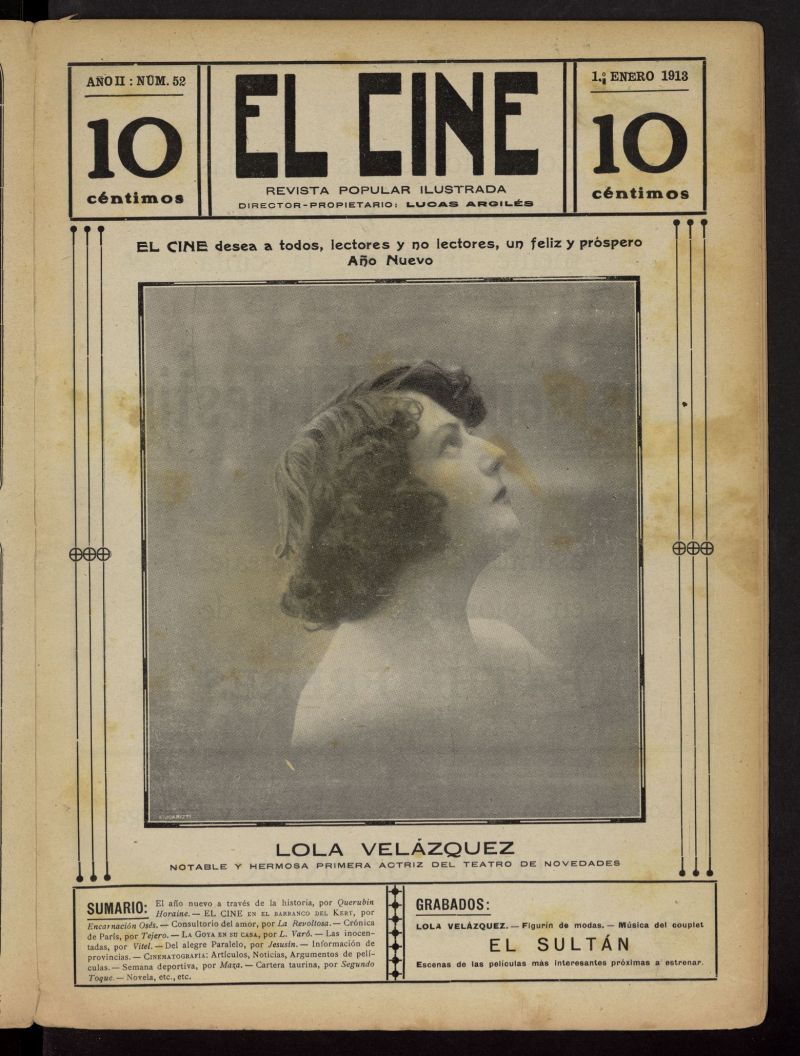 El Cine : revista popular ilustrada del 1 de enero de 1913