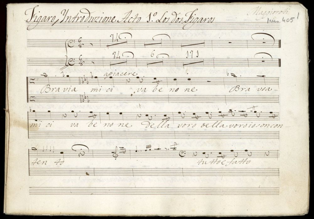 pera Dos Fgaros. Partes vocales: Fgaro
