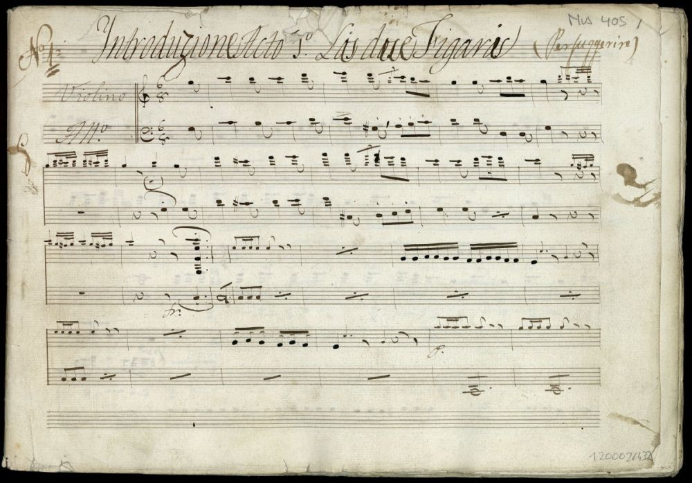 pera Dos Fgaros. Partitura vocal