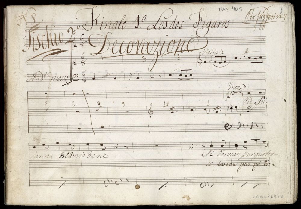 pera Dos Fgaros. Partitura vocal